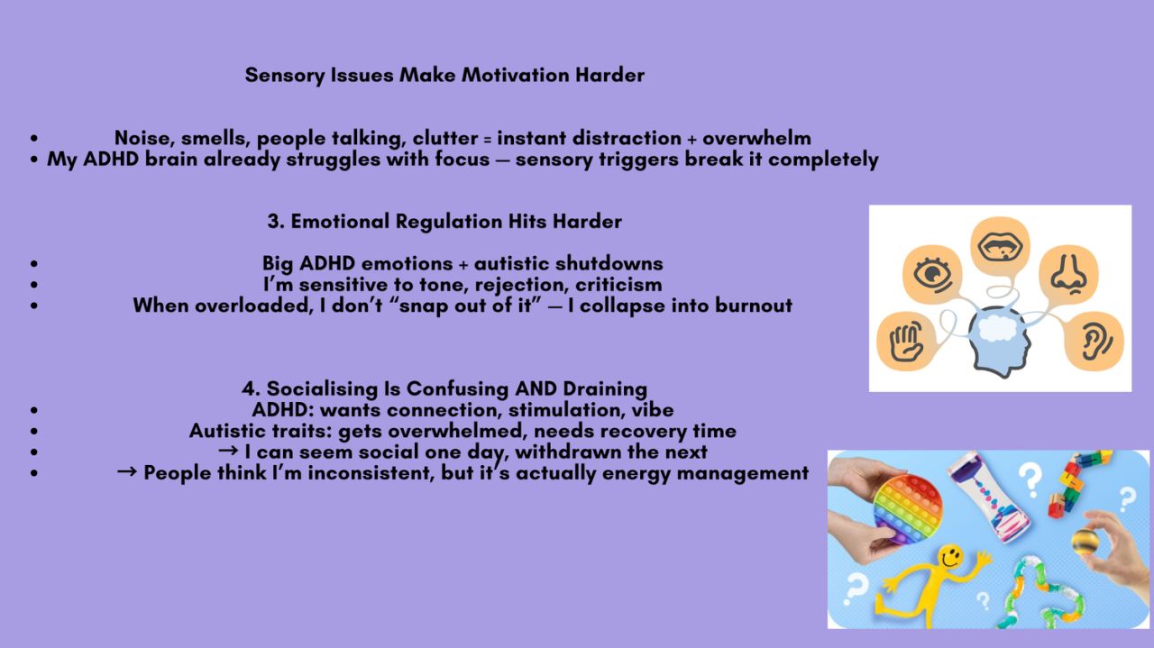 Illustration about sensory needs and sensory differences — lights, sound, touch, and what helps.
